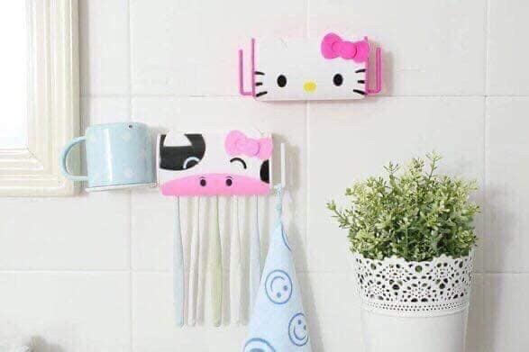 Bộ để bàn chải hình kitty