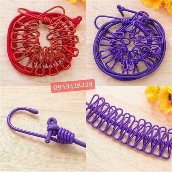 Dây phơi quần áo có kẹp