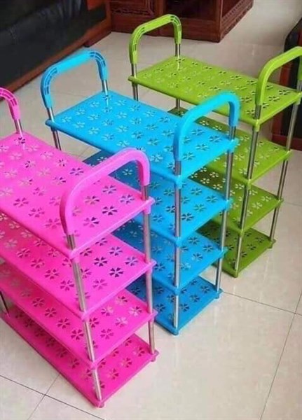 Kệ giầy 5 tầng inox nhựa đẹp
