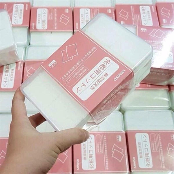 Bông tẩy trang hộp nhựa