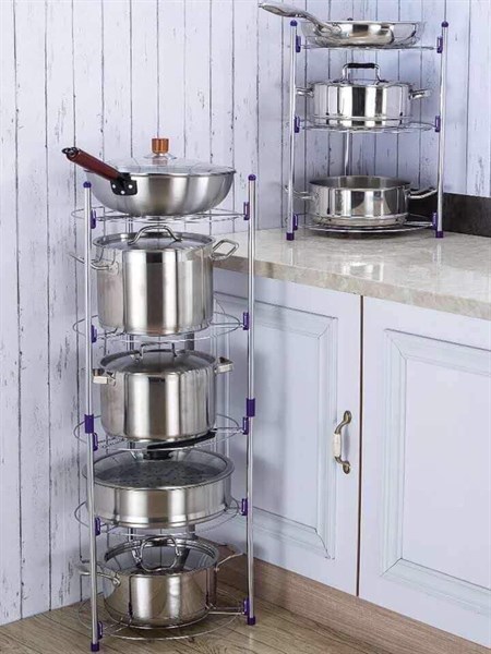 Giá để xoong inox 5 tầng