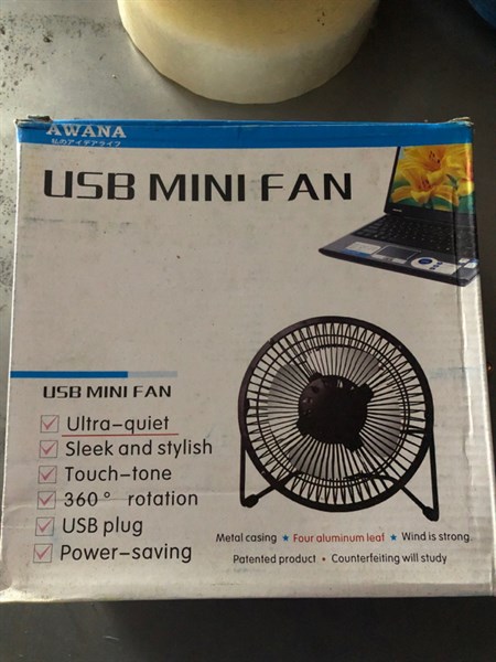 Quạt lồng sắt cắm usb size 18