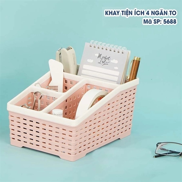 Khay Tiện Ích 4 Ngăn Lớn 5688 Việt Nhật