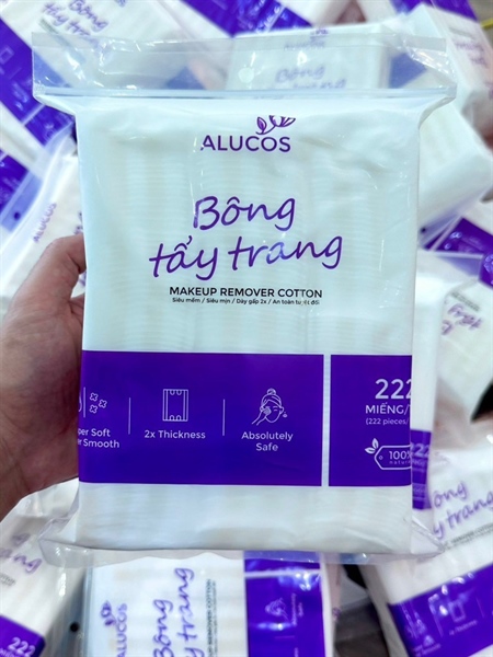 Bông tẩy trang Alucos vuông