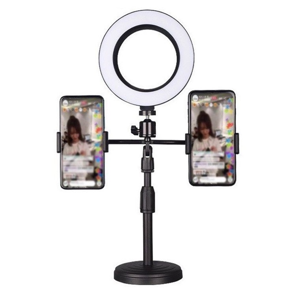 Đèn Live Để Bàn S3 – Size 16cm + 2 Kẹp Điện Thoại Xoay 360°- Thùng 40 Cái