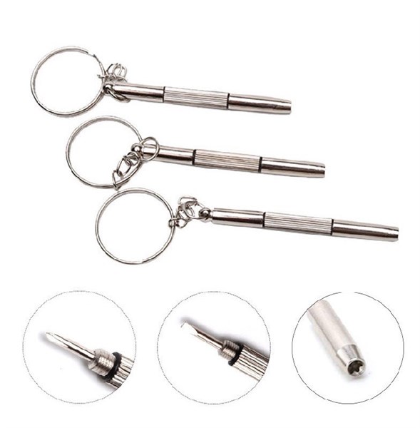 Móc chìa khoá tua vít đa năng, chuyên dụng sửa chữa đồng hồ/chỉnh ốc vít cho kính mát,kính cận,kính thời trang