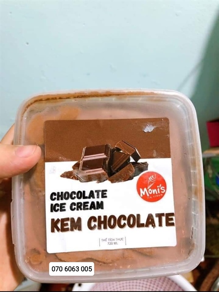 Kem thố cao cấp Moni's - Vị Socola (720ml)