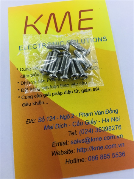 Vít kim loại M3 10mm đầu tròn (gói 10c)