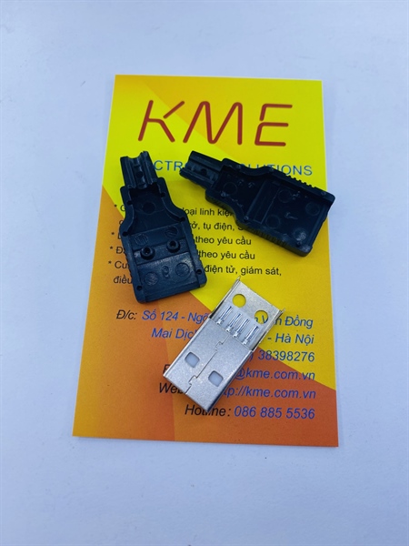 Đầu nối USB đực có vỏ đen