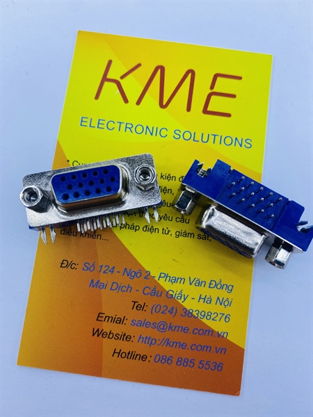 Cổng DB15 cái cong 3 hàng chân hàn mạch (DR15,VGA)