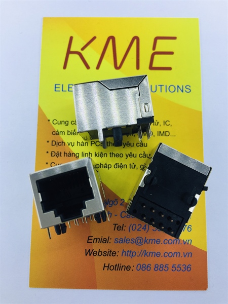 Cổng mạng RJ45 8P8C ngắn 21x16x13mm không đèn
