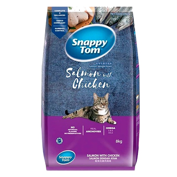 Hạt Snappy Tom mix cá cơm sấy cho mèo