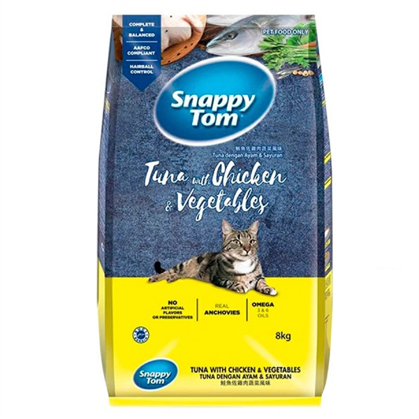 Hạt Snappy Tom mix cá cơm sấy cho mèo