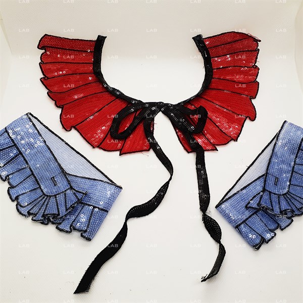 Set cổ, tay áo Sequin thêu 06 #020401 #TH