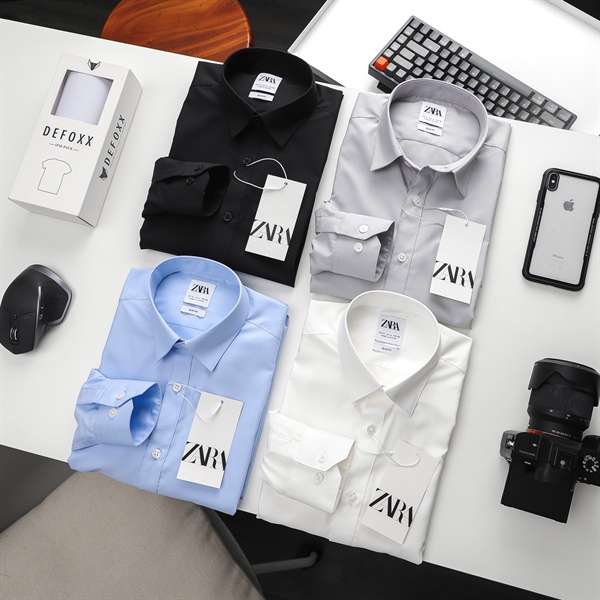 Áo sơ mi modal trơn Zara