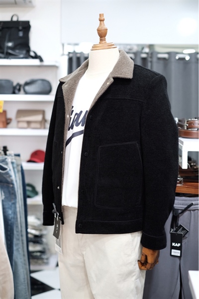 Áo dạ lông cổ vest 2206