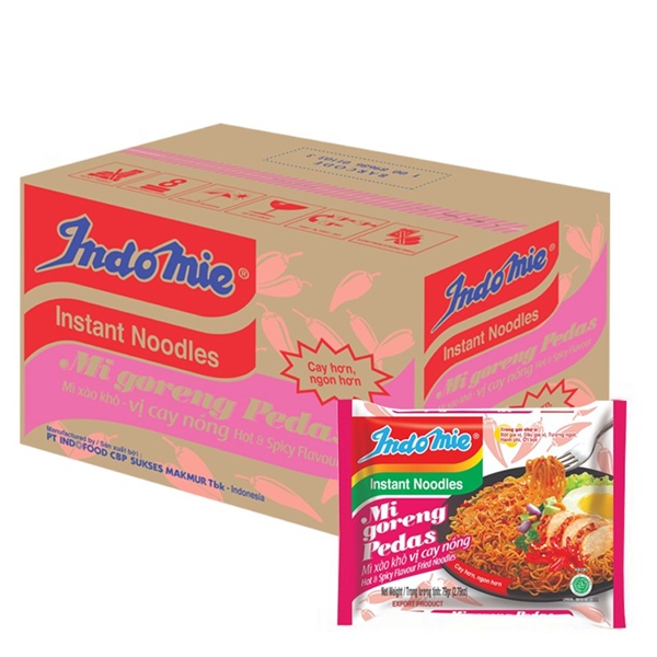 Mì INDOMIE Cay Nồng 40G (Hồng) (T)