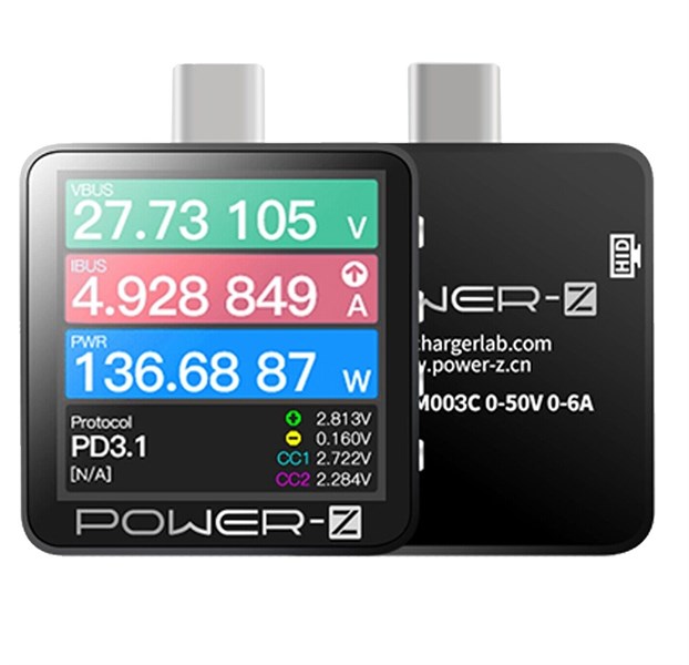 Mạch test POWERZ KM003C USB Power PD3.1 QC5.0 đo dòng áp