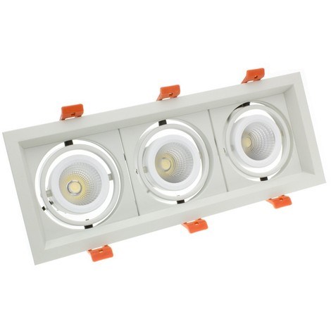 Đèn Led âm trần ba 3*10w xoay 360 độ ánh sáng trắng LQ