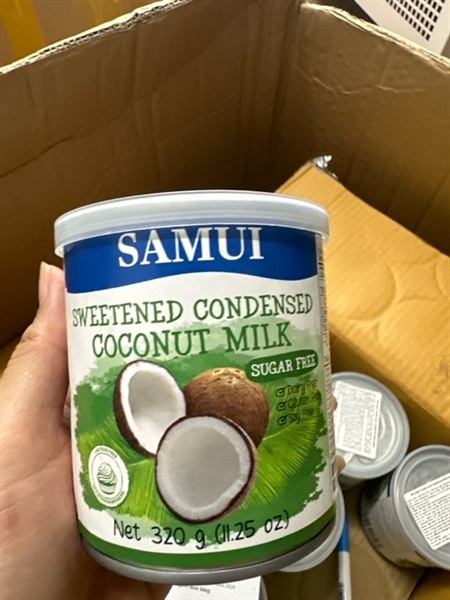 Sữa đặc thuần chay không đường Samui 320g Thái Lan