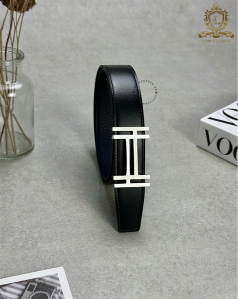 Mặt Belt Hermes H Đôi bạc