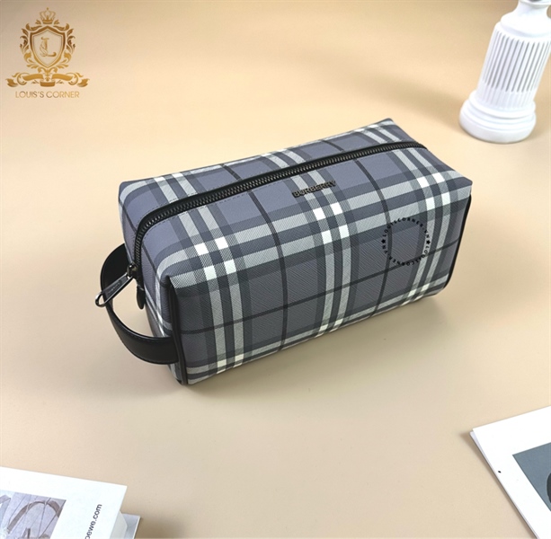 Clutch Burberry storm grey hình khối