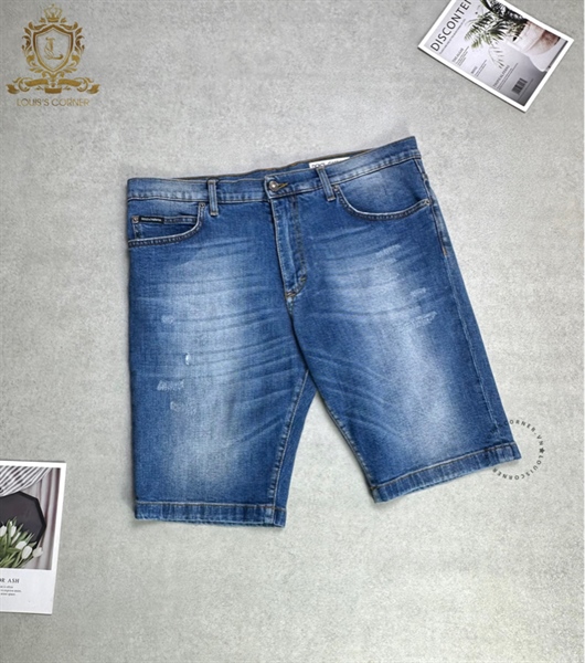 Short jean Dolce xanh mài nhẹ tag gương