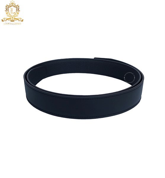 Dây belt Hermes đen 2 đầu nhọn