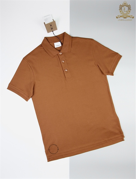 Polo Burberry dark birch brown khuy TB