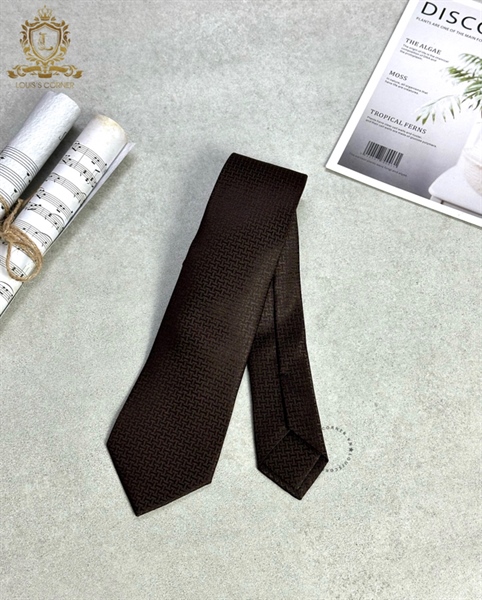 Cravate Hermes upside down brun