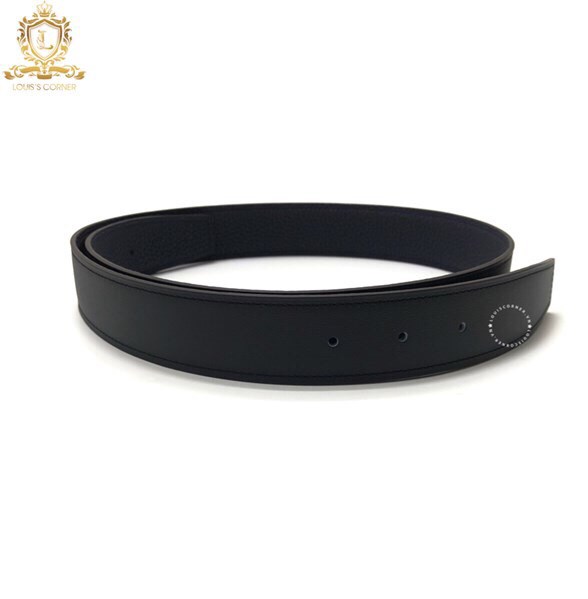Dây Belt HERMES Xanh tím/Đen 2 ĐẦU NHỌN