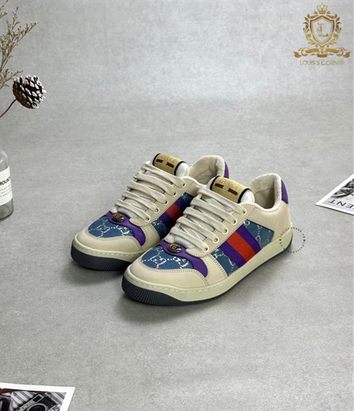 Sneaker Gucci screener blue lame