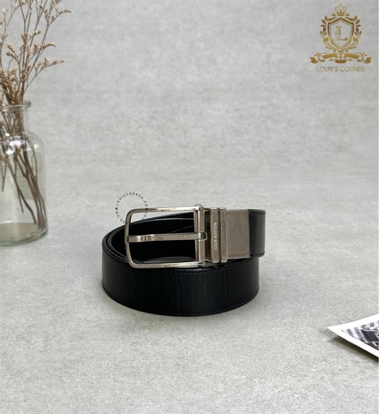 Belt LV slender damier ẩn đen used