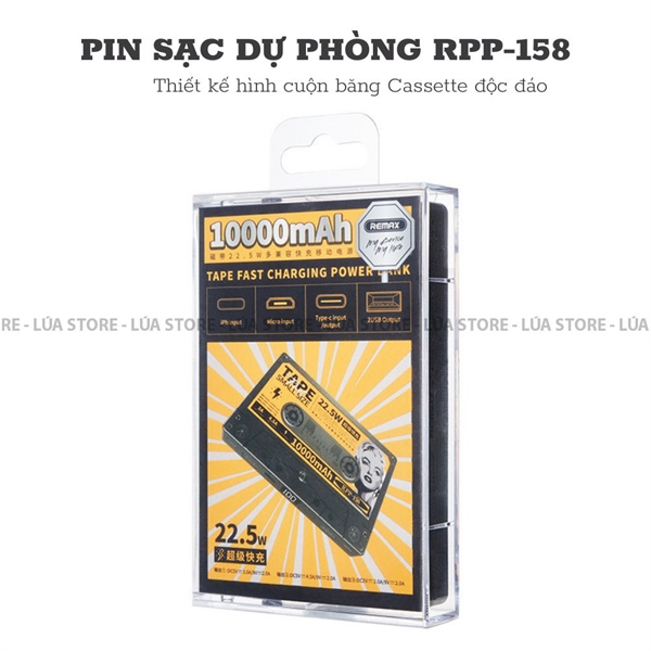 Pin dự phòng 22.5W Remax RPP-158 Tape