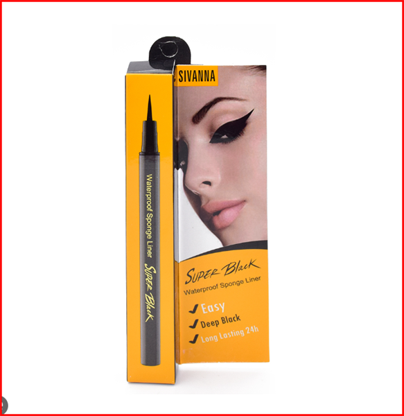 (Vàng EP030) Kẻ mắt nước SIVANNA Super Black Waterproof Sponge Liner EP030
