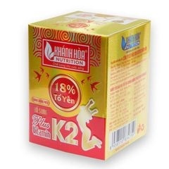 YẾN SÀO 18% TỔ YẾN CHƯNG ĐƯỜNG PHÈN KHÁNH HÒA NUTRITION PLUS VITAMIN K2