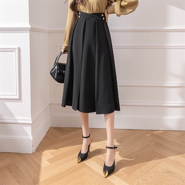 CV midi cạp v đắp chéo 4 KHUY C080