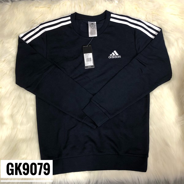 adidas Essentials French Terry 3-Stripes Sweatshirt - Blue | adidas US