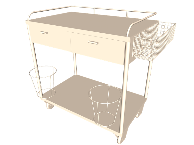 XE TIÊM 2 TẦNG 2 HỘC INOX 304