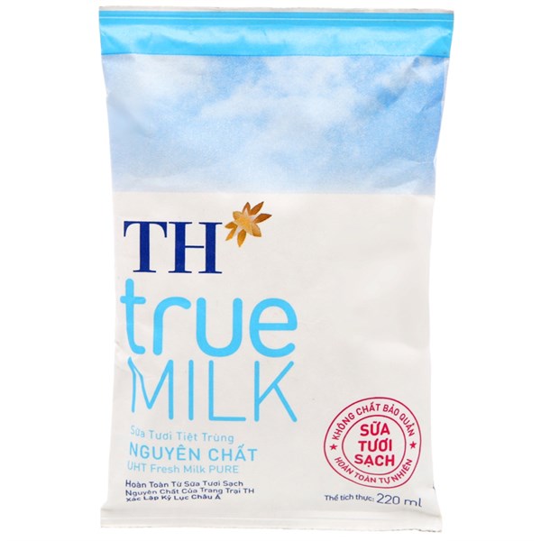 SỮA TƯƠI TT NGUYÊN CHẤT TH TRUE MILK 220ML