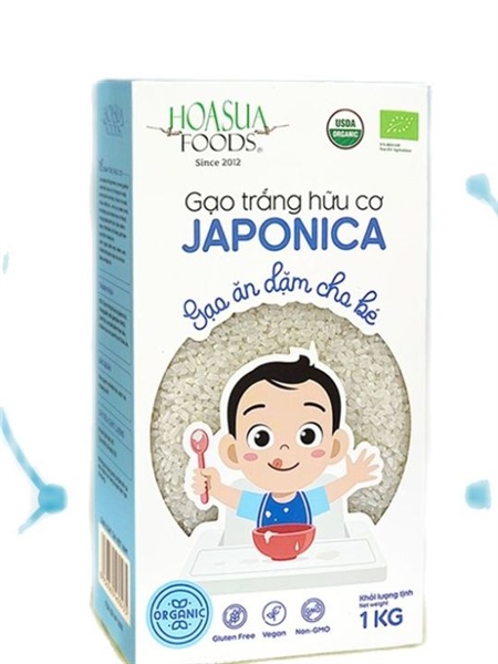 Gạo tấm hữu cơ Japonica Hoa Sữa