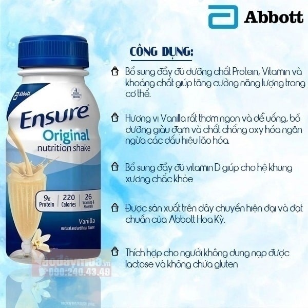 Sữa Ensure Gold vị Vani- Abbott