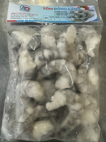Tôm Sú Quãng canh PD Đ Lạnh 500gr Size 21/25