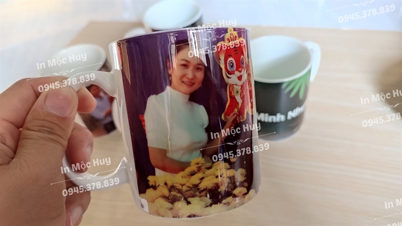 Ly Sứ Trắng In Hình