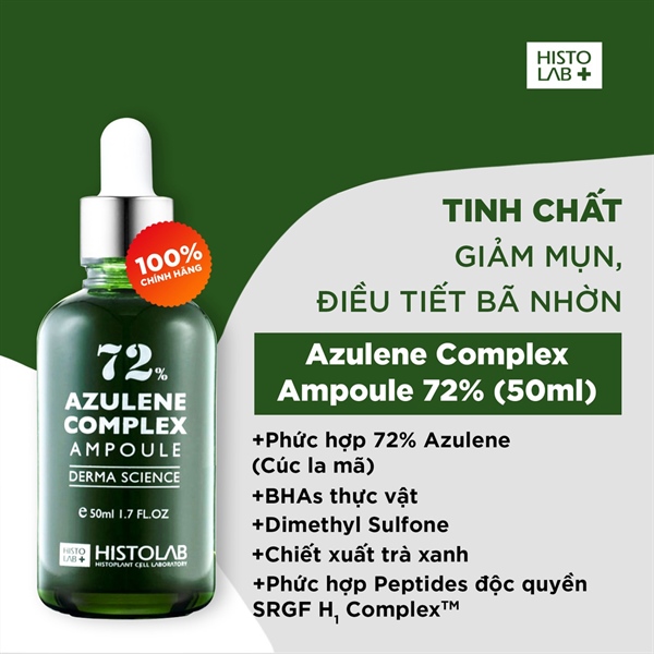 SERUM HISTOLAB 72 AZULENE COMPLEX AMPOULE 50ML (XANH LÁ)