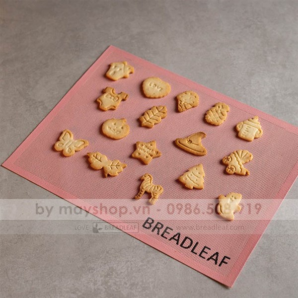 Tấm lót nướng bánh quy Breadleaf màu hồng (30x40cm)