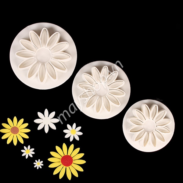 Bộ 3 khuôn lò xo tạo hình Bánh Quy, Fondant/ Cúc to