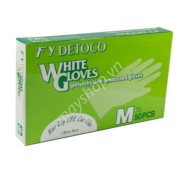 Găng tay Nilon CPE cao cấp, hộp 50 chiếc