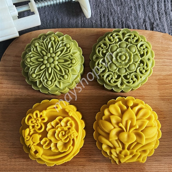 Khuôn trung thu 4 mặt Hoa (200g)/ KTT52