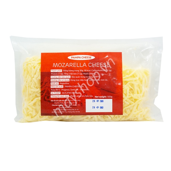 Phô mai Mozzarella bào (1kg)